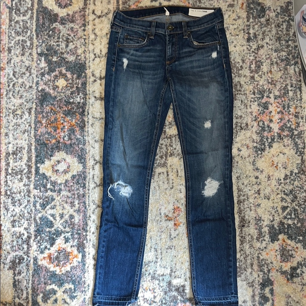 Rag & Bone Women's Blue Distressed Jeans